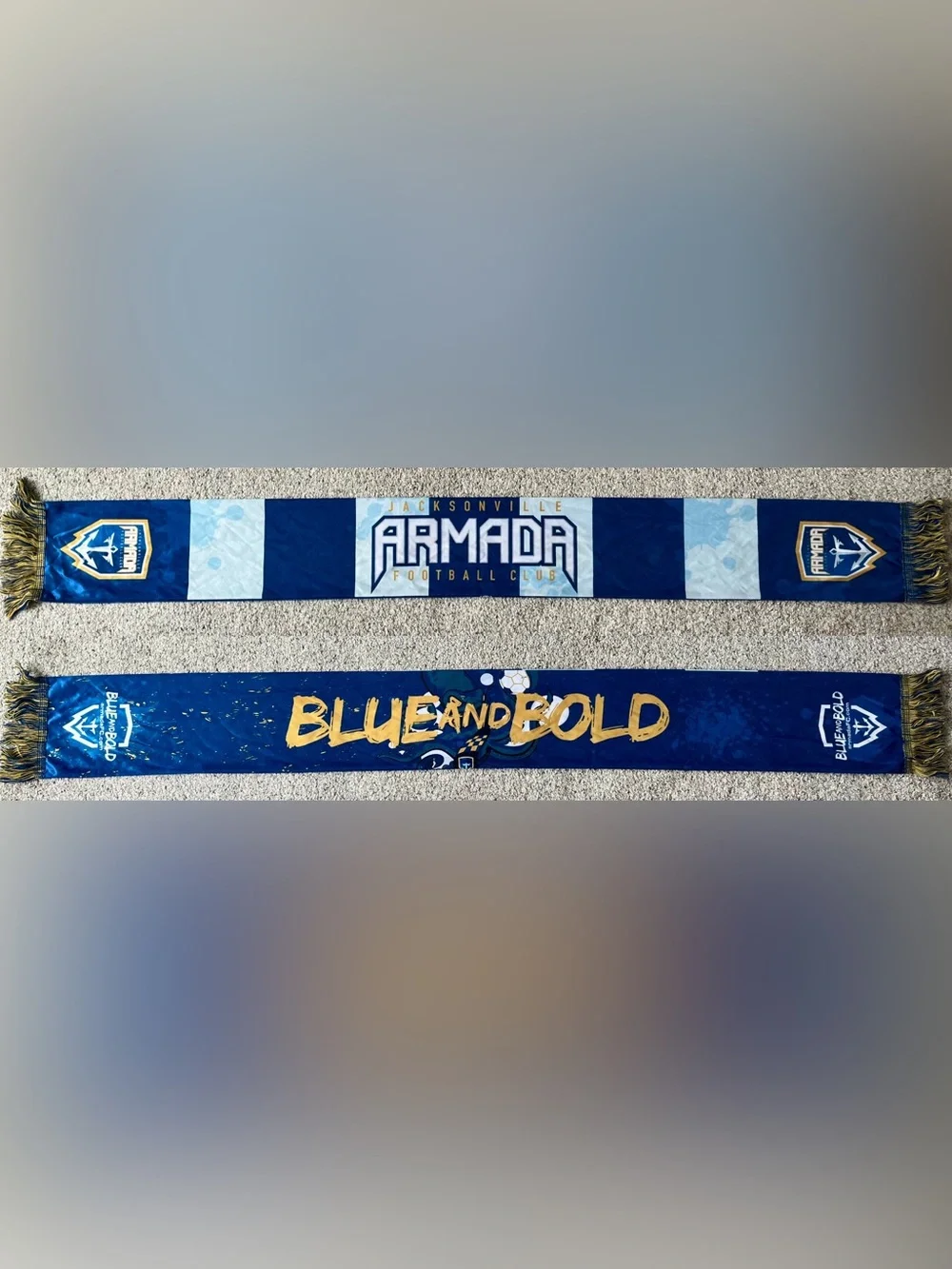 Jacksonville Armada Blue and Bold Soccer Scarf
